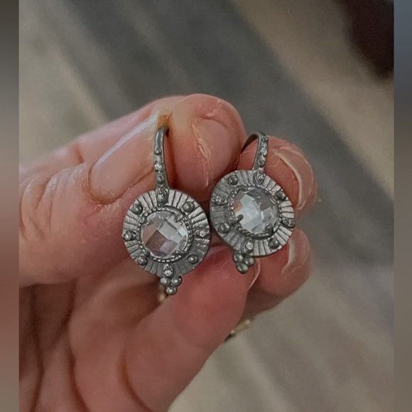 Freida Rothman Jewelry - Freida Friedman Sterling Silver-CZ Drop Earrings